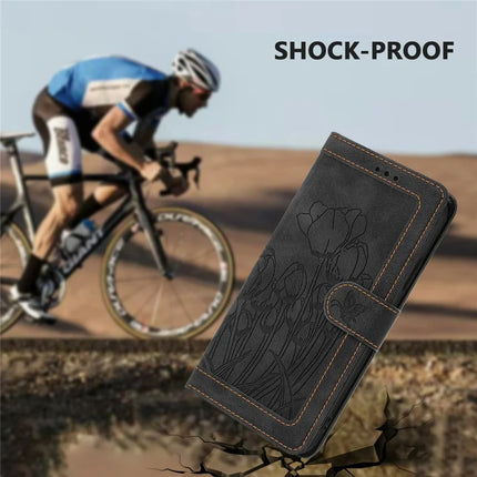 For Google Pixel 9a Case Tulip Leather Phone Cover with 5 Card Slots Wallet