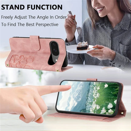 For Google Pixel 9 Pro / Pixel 9 Case Tulip Leather Phone Cover with 5 Card Slots Wallet