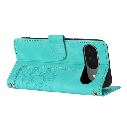 For Google Pixel 9 Pro / Pixel 9 Case Tulip Leather Phone Cover with 5 Card Slots Wallet