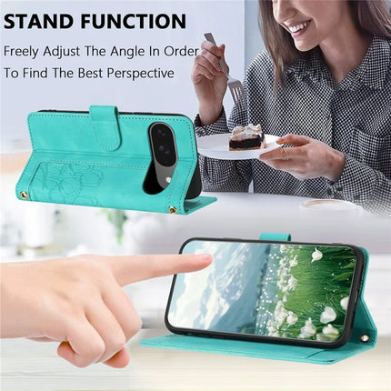 For Google Pixel 9 Pro / Pixel 9 Case Tulip Leather Phone Cover with 5 Card Slots Wallet