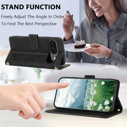 For Google Pixel 9 Pro / Pixel 9 Case Tulip Leather Phone Cover with 5 Card Slots Wallet