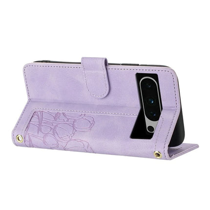 For Google Pixel 8 Pro Case Tulip Leather Phone Cover with 5 Card Slots Wallet