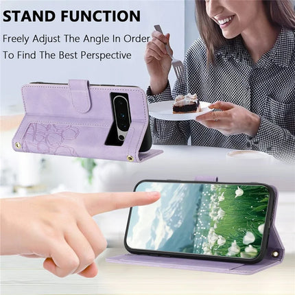 For Google Pixel 8 Pro Case Tulip Leather Phone Cover with 5 Card Slots Wallet