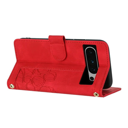 For Google Pixel 8 Pro Case Tulip Leather Phone Cover with 5 Card Slots Wallet