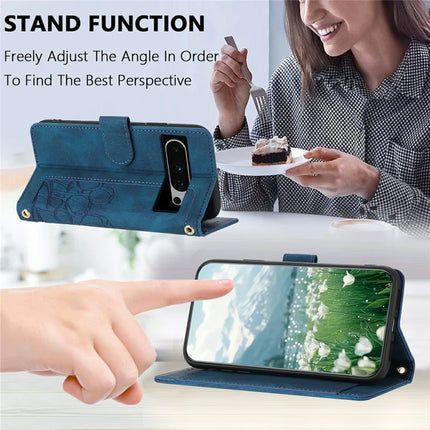 For Google Pixel 8 Pro Case Tulip Leather Phone Cover with 5 Card Slots Wallet