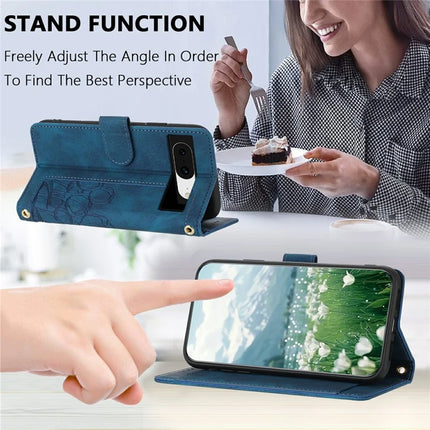 For Google Pixel 8 Case Tulip Leather Phone Cover with 5 Card Slots Wallet