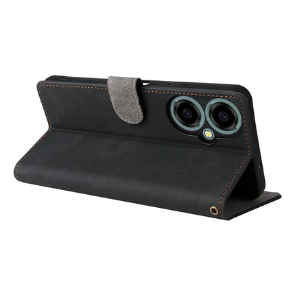 For BLU G64 Wallet Case RFID Blocking PU Leather Cover Stand View