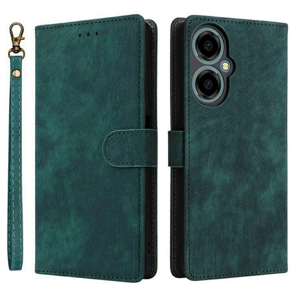 For BLU G64 Wallet Case RFID Blocking PU Leather Cover Stand View - Green