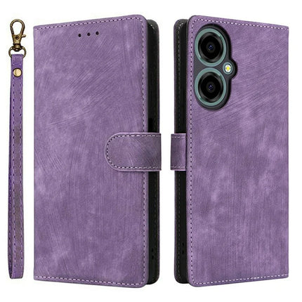 For BLU G64 Wallet Case RFID Blocking PU Leather Cover Stand View - Purple