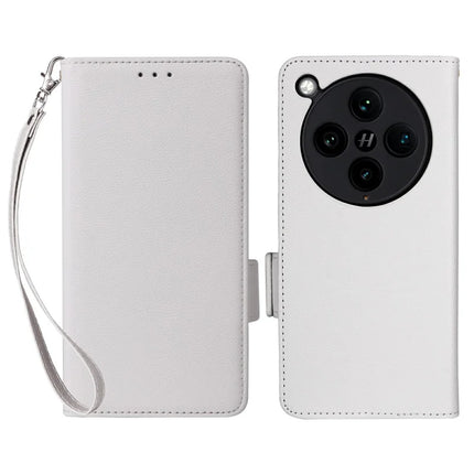 For Oppo Find X8 Pro 5G Case Litchi Texture PU Leather Wallet Flip Phone Cover - White