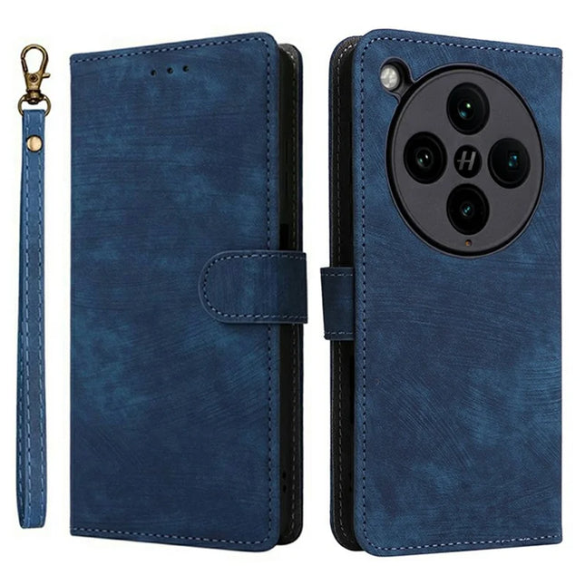 For Oppo Find X8 Pro 5G Wallet Case RFID Blocking PU Leather Cover Stand View - Blue