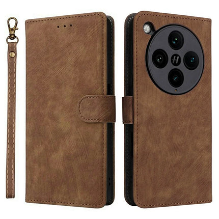 For Oppo Find X8 Pro 5G Wallet Case RFID Blocking PU Leather Cover Stand View - Brown