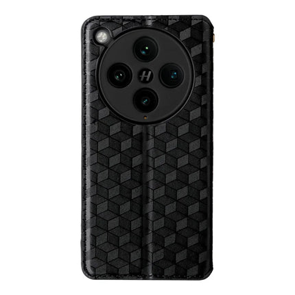 For Oppo Find X8 Pro 5G Wallet Case Rhombus Imprinted Leather Phone Cover