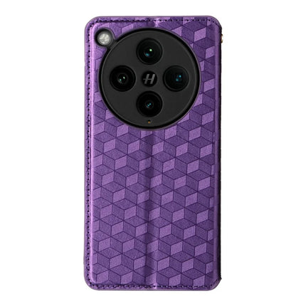 For Oppo Find X8 Pro 5G Wallet Case Rhombus Imprinted Leather Phone Cover