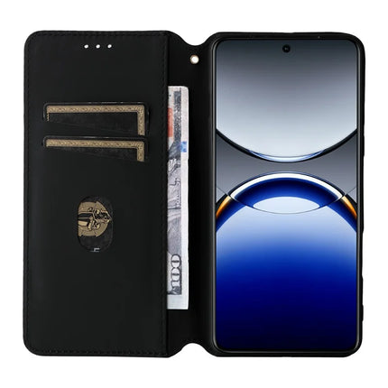For Oppo Find X8 Pro 5G Wallet Case Rhombus Imprinted Leather Phone Cover