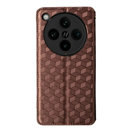 For Oppo Find X8 Pro 5G Wallet Case Rhombus Imprinted Leather Phone Cover