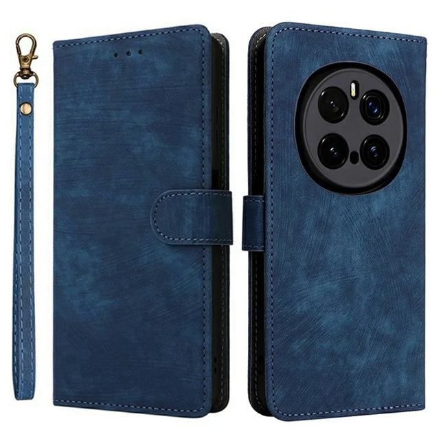 For Honor Magic7 Pro 5G Wallet Case RFID Blocking PU Leather Cover Stand View - Blue
