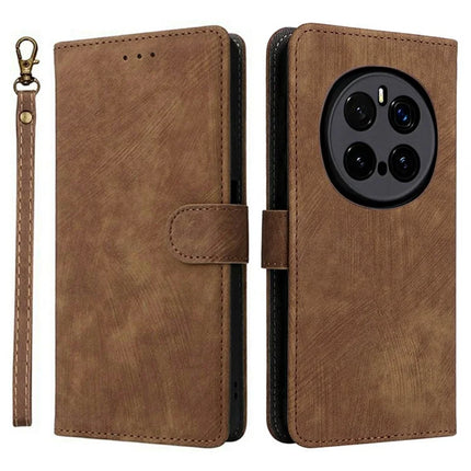 For Honor Magic7 Pro 5G Wallet Case RFID Blocking PU Leather Cover Stand View - Brown