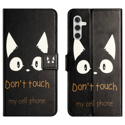 For Samsung Galaxy A26 5G Case Pattern Print PU Leather Wallet Phone Cover - Cat Ears