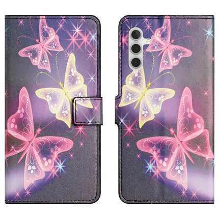 For Samsung Galaxy A26 5G Case Pattern Print PU Leather Wallet Phone Cover - Illusion Butterfly