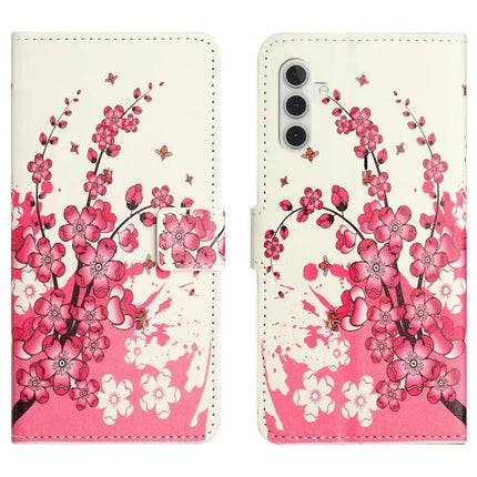 For Samsung Galaxy A26 5G Case Pattern Print PU Leather Wallet Phone Cover - Plum Blossom