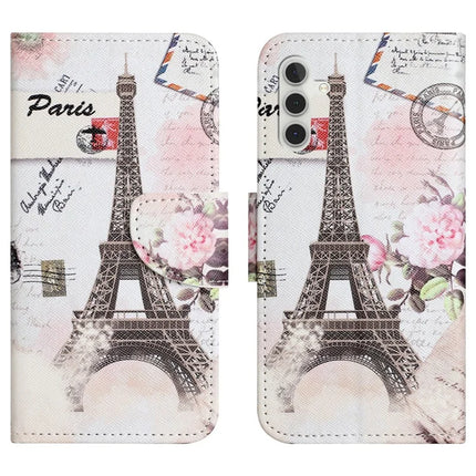 For Samsung Galaxy A26 5G Leather Case Pattern Printing Cross Texture Phone Cover - Tower