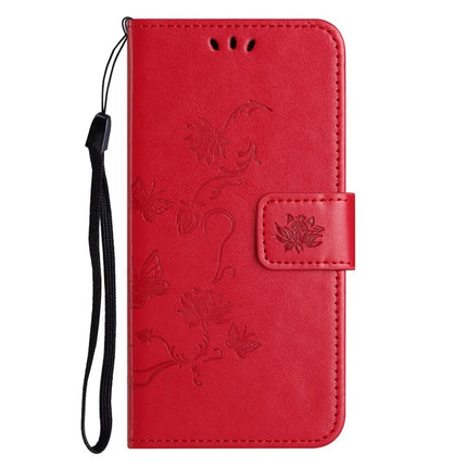 For Samsung Galaxy A26 5G Case Wallet Stand Imprinted Butterfly Flower PU Leather Phone Cover