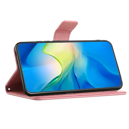For Samsung Galaxy A26 5G Case Wallet Stand Imprinted Butterfly Flower PU Leather Phone Cover