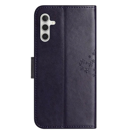 For Samsung Galaxy A26 5G Case PU Leather Owl Tree Imprinted Wallet Phone Cover