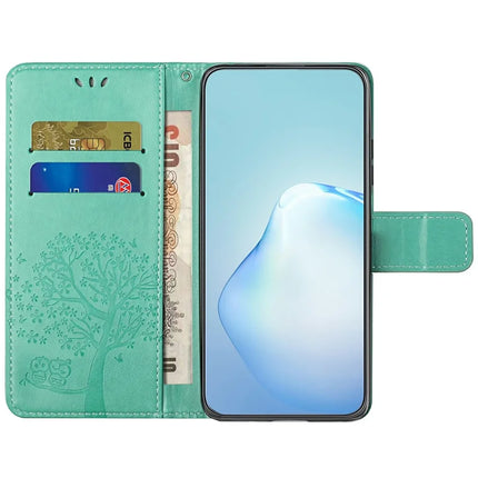 For Samsung Galaxy A26 5G Case PU Leather Owl Tree Imprinted Wallet Phone Cover