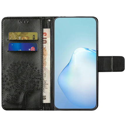For Samsung Galaxy A26 5G Case PU Leather Owl Tree Imprinted Wallet Phone Cover