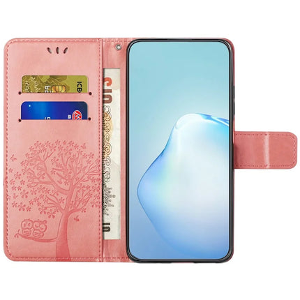 For Samsung Galaxy A26 5G Case PU Leather Owl Tree Imprinted Wallet Phone Cover