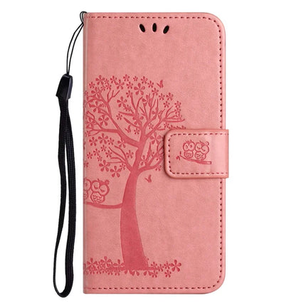 For Samsung Galaxy A26 5G Case PU Leather Owl Tree Imprinted Wallet Phone Cover