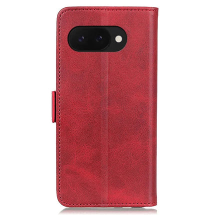 For Google Pixel 9a Case Stand Cowhide Texture PU Leather Phone Cover