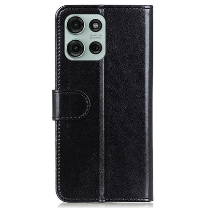 For Motorola Moto G75 5G Case Crazy Horse Texture PU Leather Phone Stand Cover