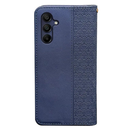For Samsung Galaxy A36 5G / A56 5G Wallet Phone Case Strong Magnetic Checkered Pattern Imprint Leather Flip Cover