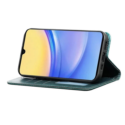 For Samsung Galaxy A36 5G / A56 5G Wallet Phone Case Strong Magnetic Checkered Pattern Imprint Leather Flip Cover