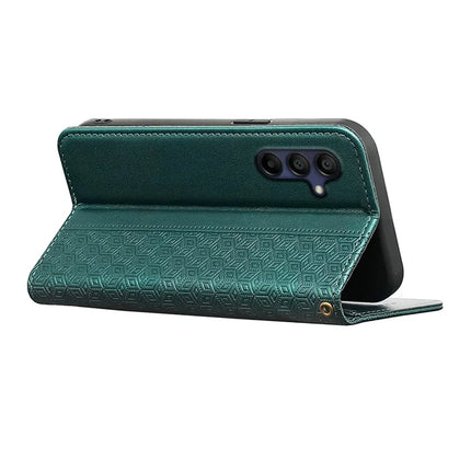 For Samsung Galaxy A36 5G / A56 5G Wallet Phone Case Strong Magnetic Checkered Pattern Imprint Leather Flip Cover