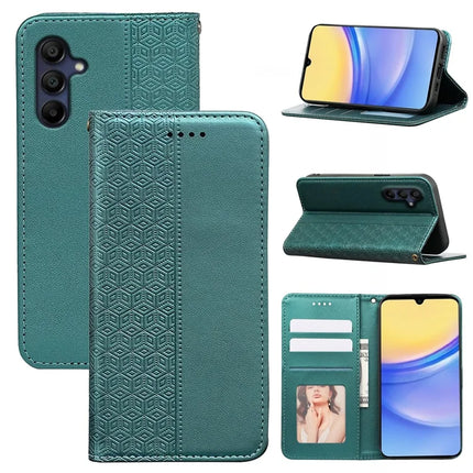 For Samsung Galaxy A36 5G / A56 5G Wallet Phone Case Strong Magnetic Checkered Pattern Imprint Leather Flip Cover