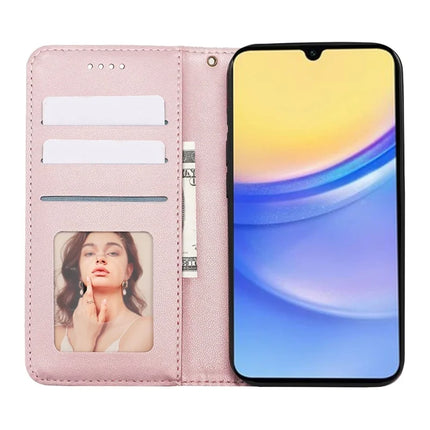 For Samsung Galaxy A36 5G / A56 5G Wallet Phone Case Strong Magnetic Checkered Pattern Imprint Leather Flip Cover