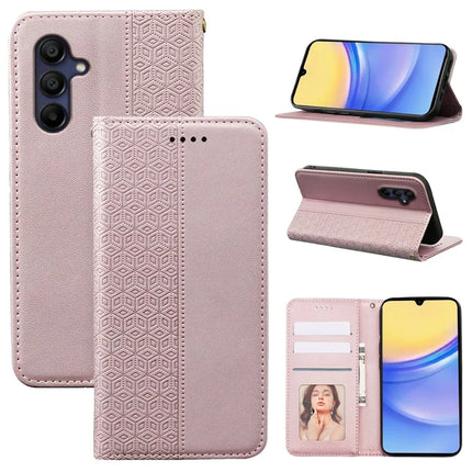 For Samsung Galaxy A36 5G / A56 5G Wallet Phone Case Strong Magnetic Checkered Pattern Imprint Leather Flip Cover