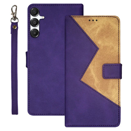 IDEWEI For Samsung Galaxy A36 5G / A56 5G Case Card Slots Splicing Color Leather Phone Cover - Purple