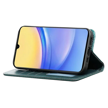 For Samsung Galaxy A36 5G / A56 5G Wallet Phone Case Strong Magnetic Checkered Pattern Imprint Leather Flip Cover