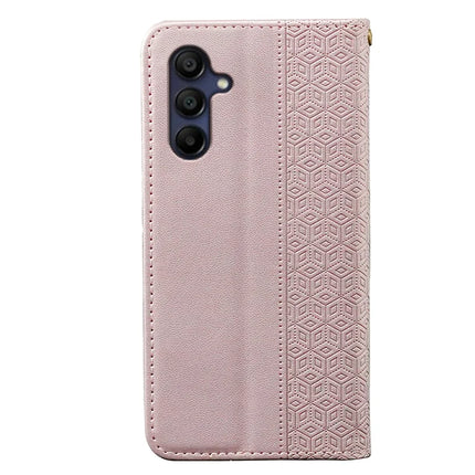 For Samsung Galaxy A36 5G / A56 5G Wallet Phone Case Strong Magnetic Checkered Pattern Imprint Leather Flip Cover
