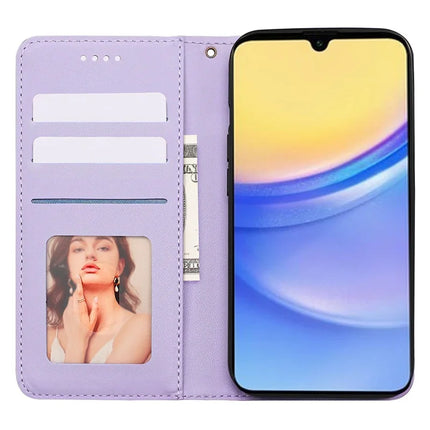 For Samsung Galaxy A36 5G / A56 5G Wallet Phone Case Strong Magnetic Checkered Pattern Imprint Leather Flip Cover