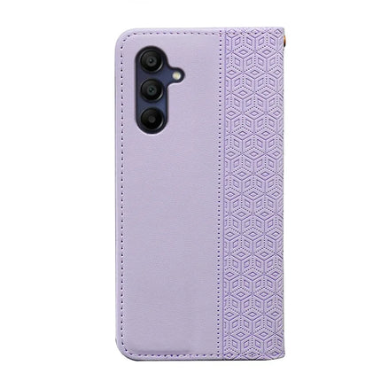 For Samsung Galaxy A36 5G / A56 5G Wallet Phone Case Strong Magnetic Checkered Pattern Imprint Leather Flip Cover