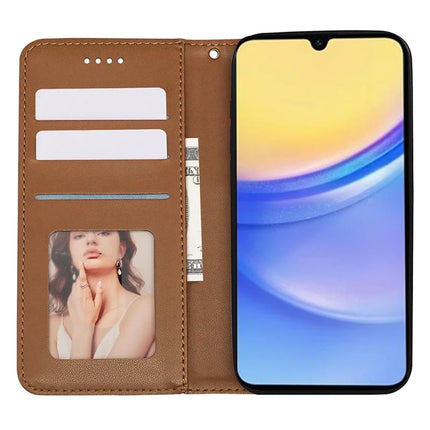 For Samsung Galaxy A36 5G / A56 5G Wallet Phone Case Strong Magnetic Checkered Pattern Imprint Leather Flip Cover