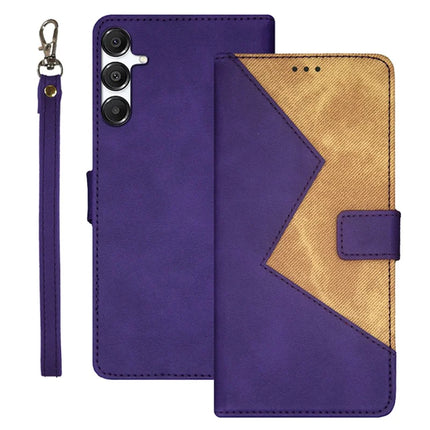 IDEWEI For Samsung Galaxy A36 5G / A56 5G Case Card Slots Splicing Color Leather Phone Cover - Purple