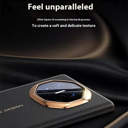 For Huawei Mate X5 Case View Window Genuine Cow Leather Smart Phone Cover