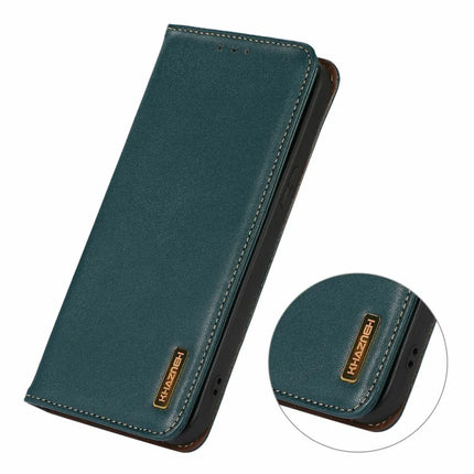 KHAZNEH For Honor Magic7 Lite 5G / X9c 5G / X60 Pro 5G Case Genuine Cow Leather Wallet Phone Cover Nappa Texture